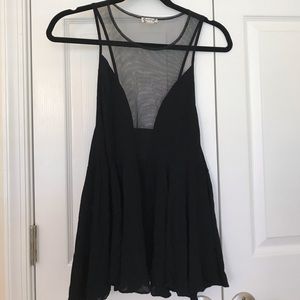 Free People Black Illusion Top